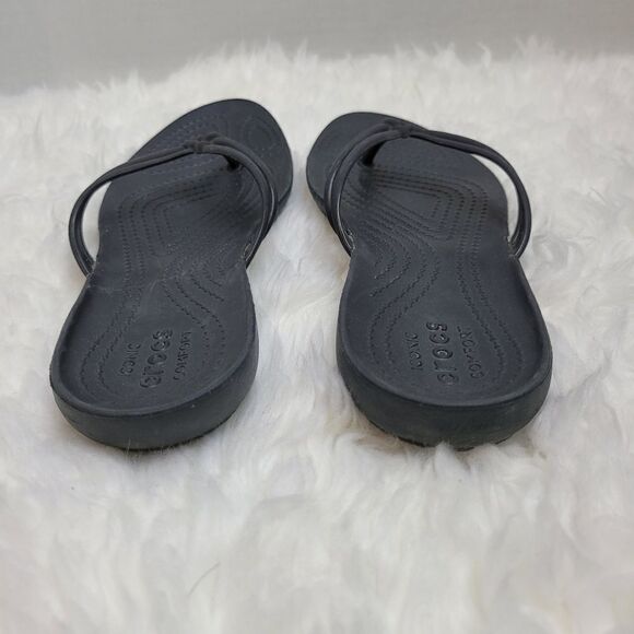 Crocs Isabella Womens Shoes Size 5 Black  Flip Flop - Picture 5 of 9